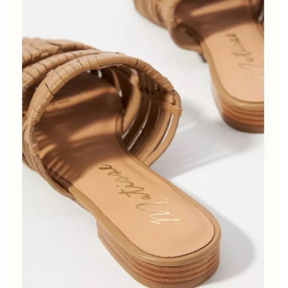 ANTHROPOLOGIE MATISSE WOVEN EAST END SLIDES SLIP ON MULES SZ 9 NEUTRAL - Picture 4 of 16